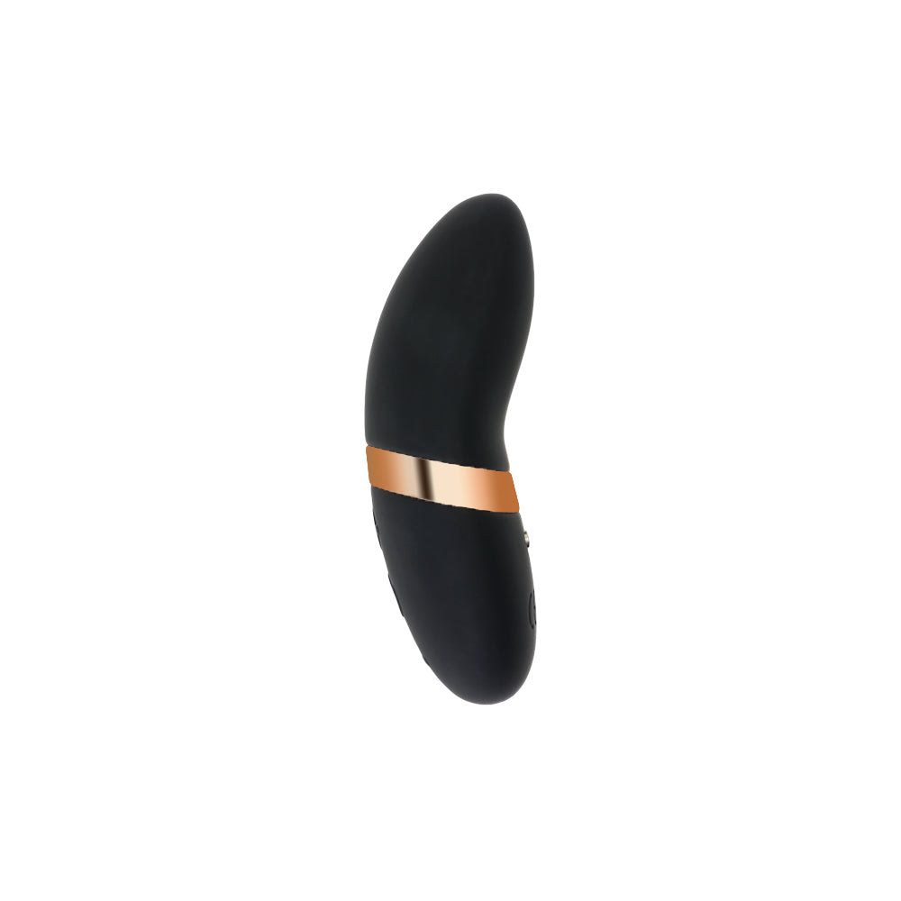 be-happy-lotus-galet-vibrant-clitoridien-noir-et-or-silicone-doux image 3