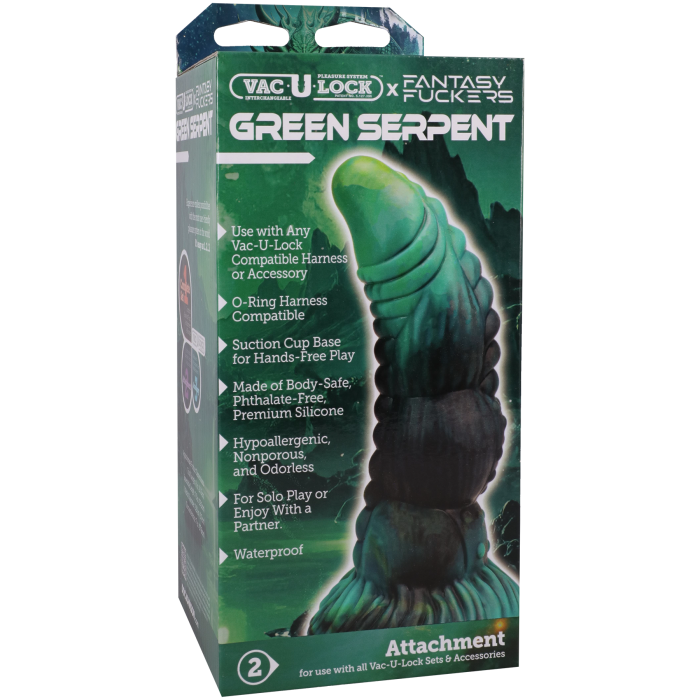 doc-johnson-vac-u-lock-fantasy-fuckers-gode-green-serpent-silicone image 5