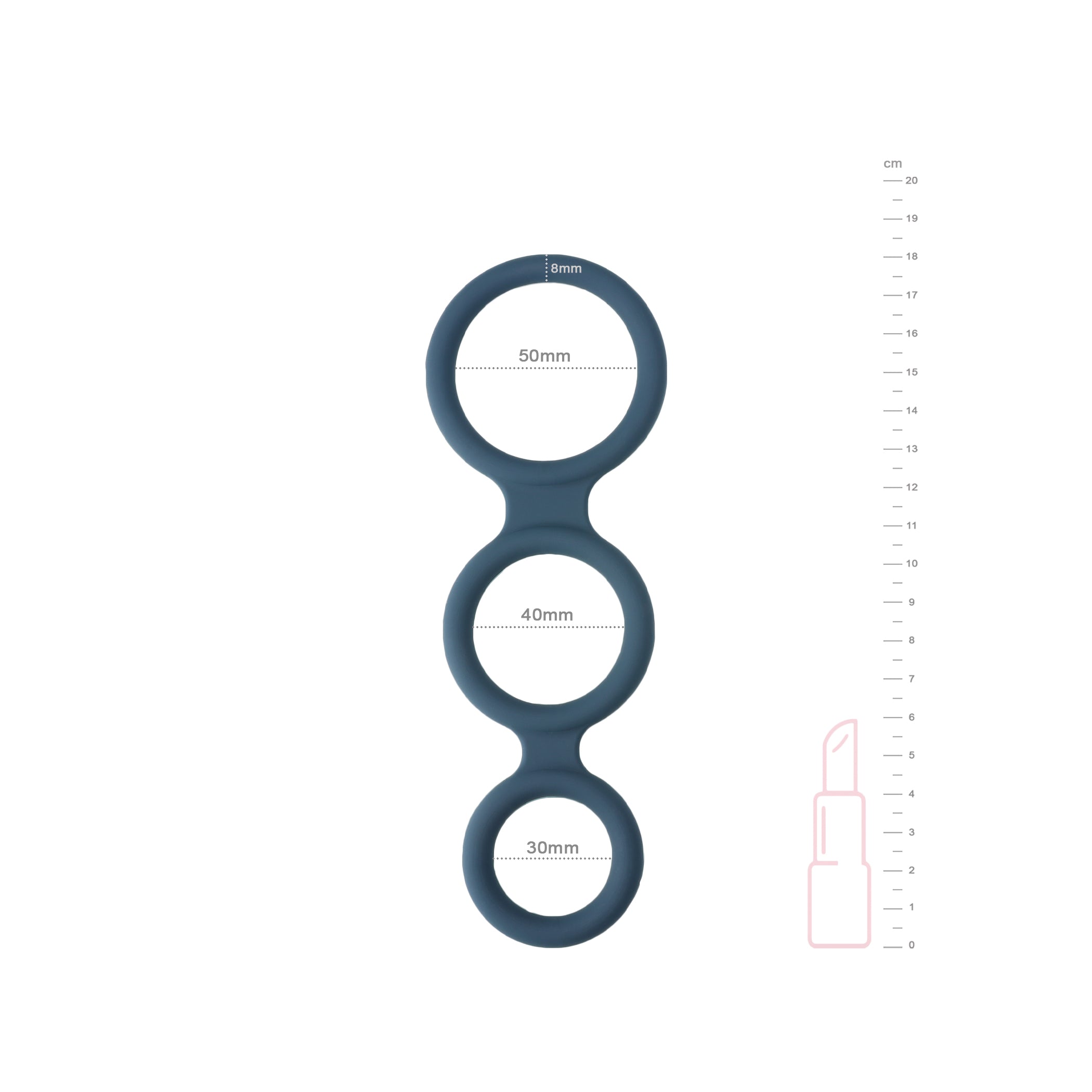 be-happy-anneau-p-nis-triple-silicone-bleu image 3