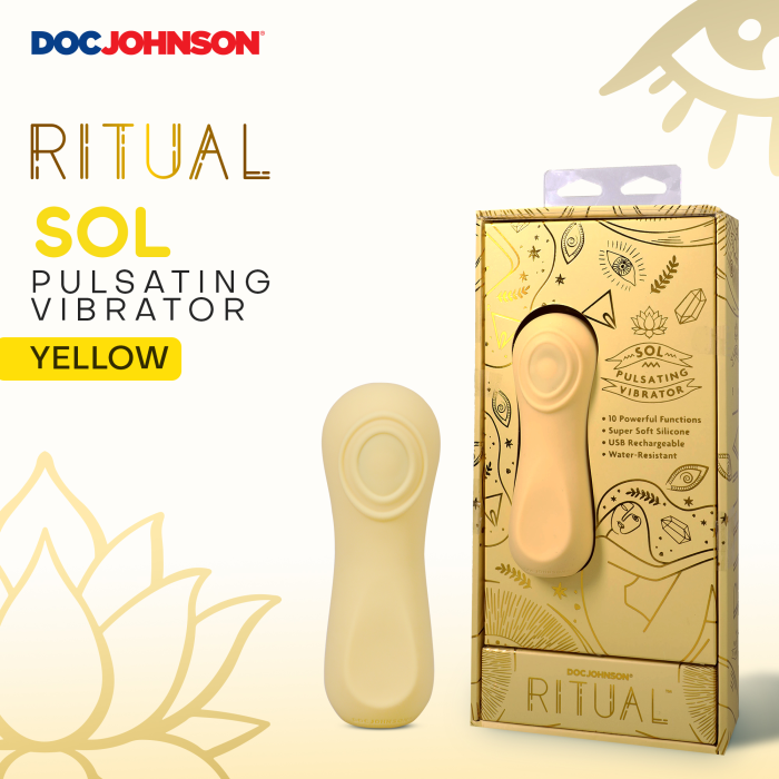 doc-johnson-ritual-sol-vibromasseur-pulsant-jaune image 6