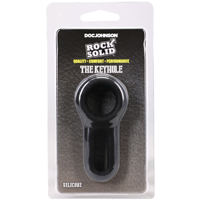 doc-johnson-rock-solid-keyhole-cockring-silicone-noir image 4