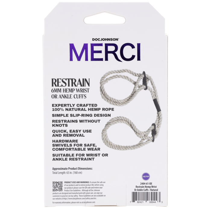 doc-johnson-merci-restrain-menottes-chanvre-6mm-naturel image 6
