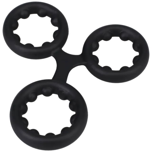 doc-johnson-rock-solid-triple-anneau-rection-silicone-noir image 1