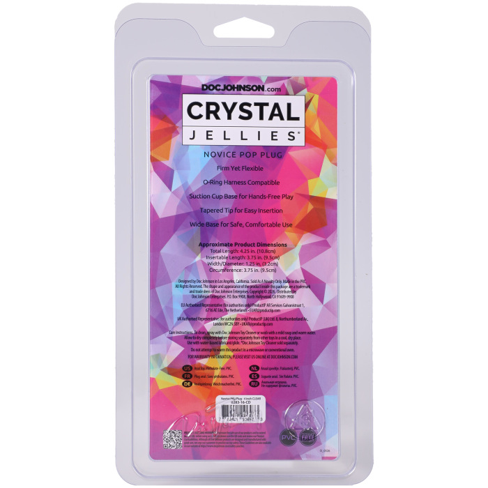 doc-johnson-crystal-jellies-plug-anal-novice-10-cm-transparent image 4