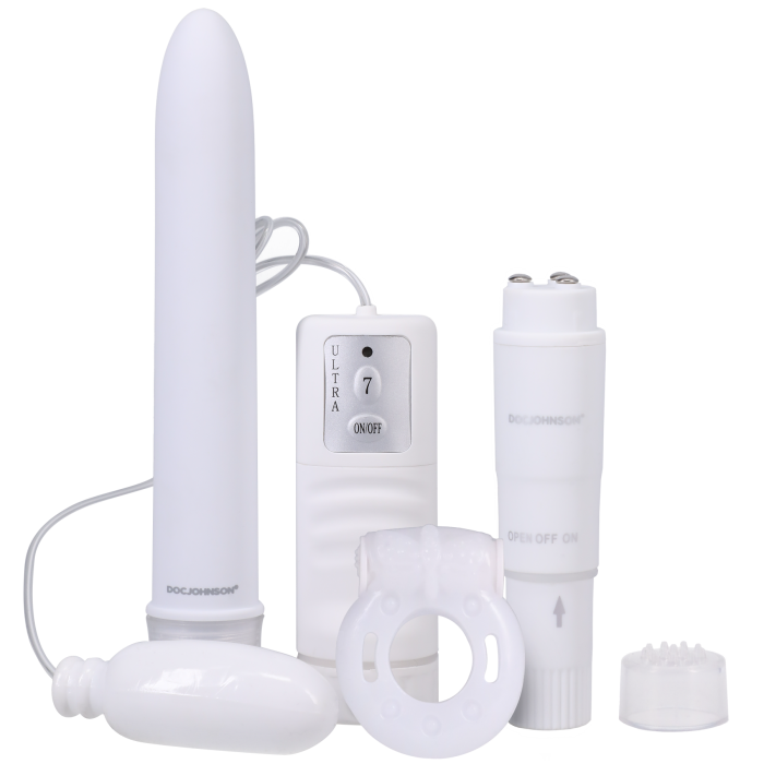 doc-johnson-for-couples-white-nights-kit-plaisir-4-vibromasseurs image 1