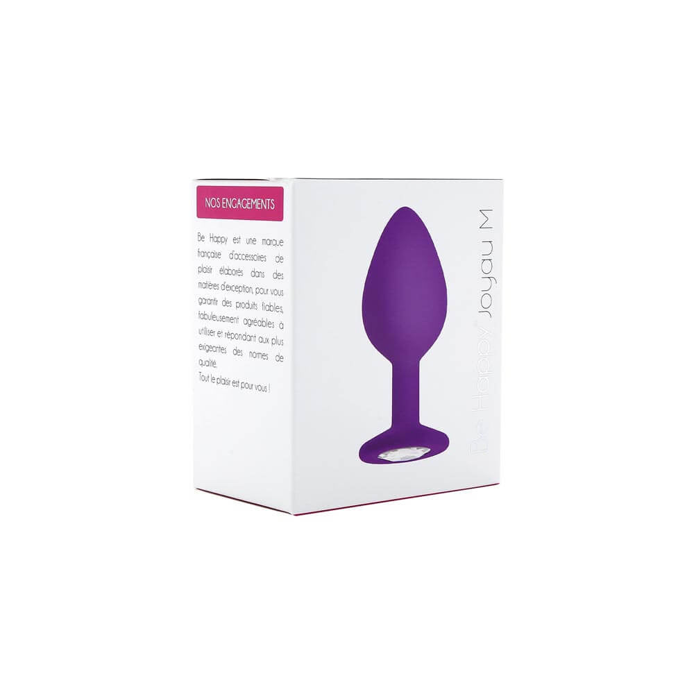be-happy-joyau-plug-anal-noir-violet-silicone-s-m-l image 7