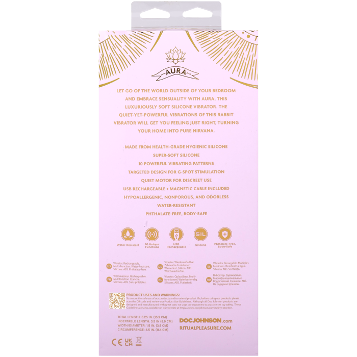 doc-johnson-ritual-aura-vibromasseur-rabbit-silicone-lilas-10-vitesses image 7
