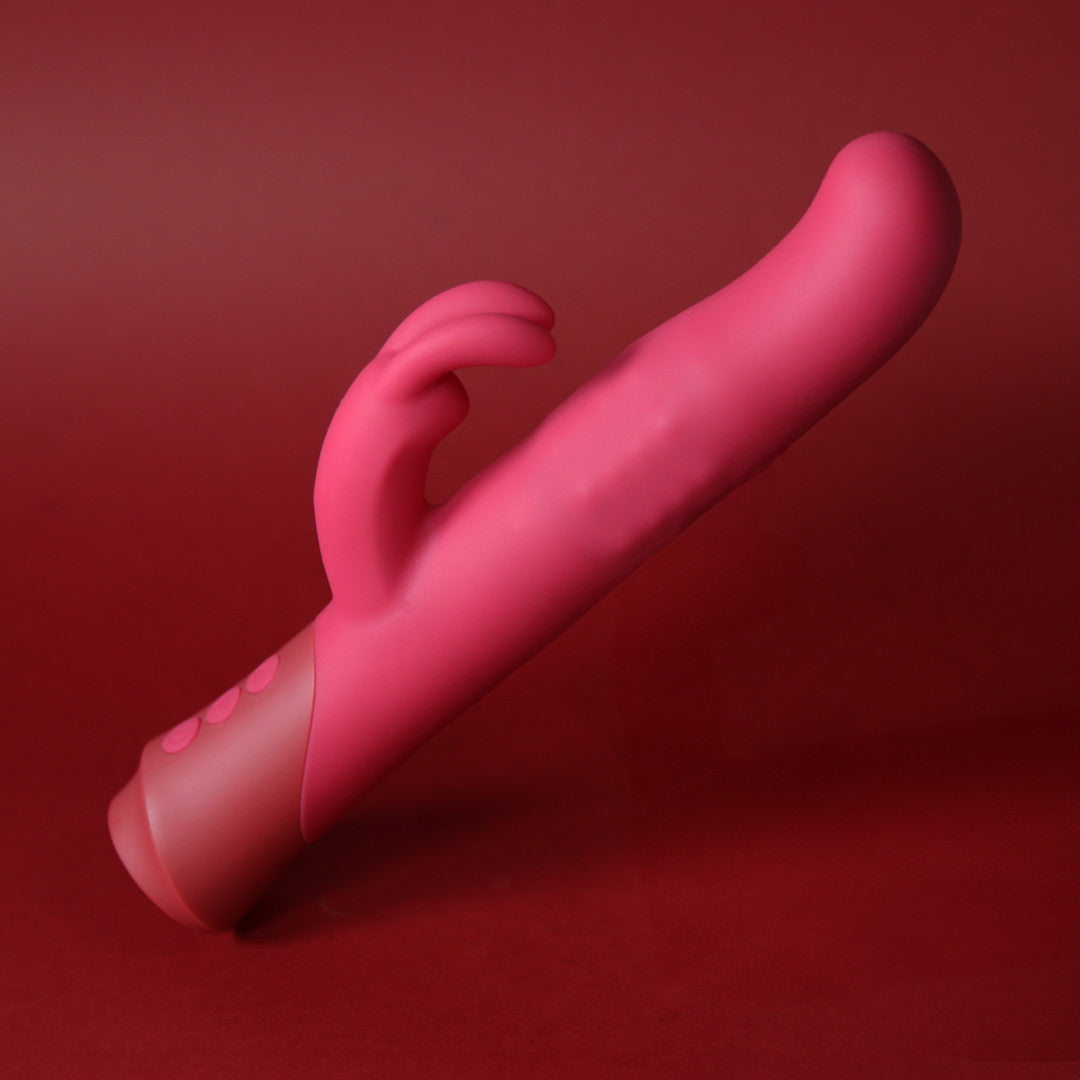 be-happy-volcanique-vibromasseur-rabbit-rotatif-orange-billes image 1