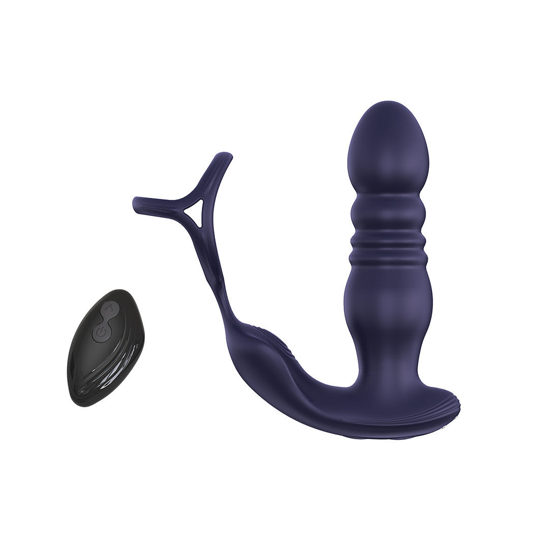 be-happy-nox-stimulateur-prostatique-t-l-command-noir-va-et-vient image 1