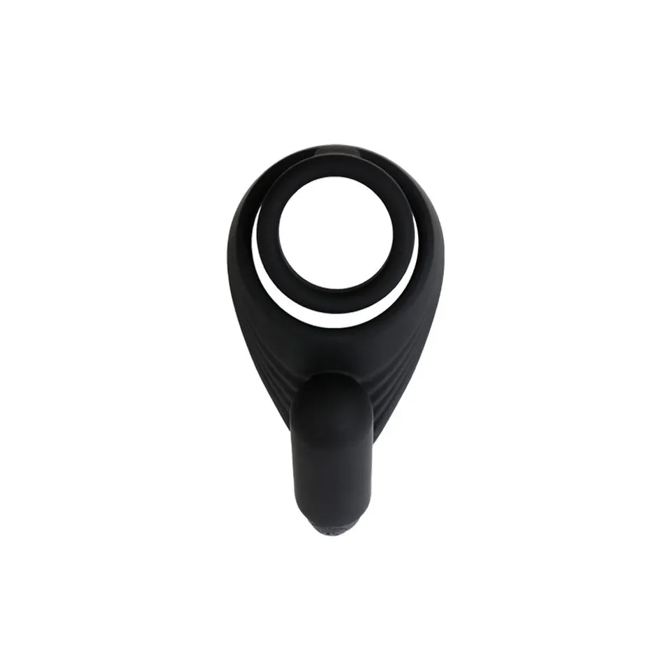 be-happy-vortex-cockring-vibrant-t-l-command-noir-silicone image 1