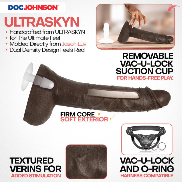 doc-johnson-signature-cocks-gode-jason-luv-25-cm-chocolat image 4