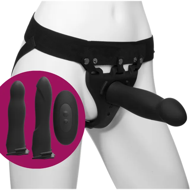 doc-johnson-body-extensions-be-naughty-harnais-vibrant-4-pi-ces image 1