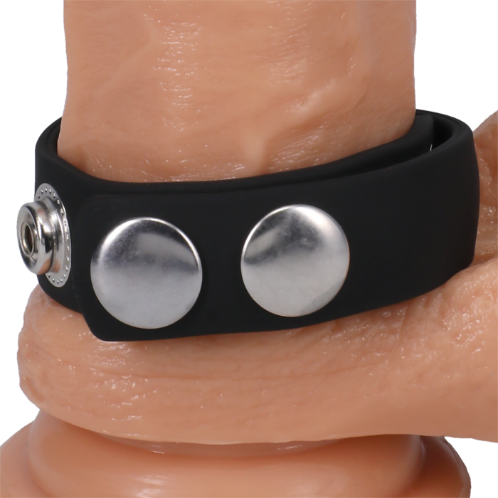 doc-johnson-rock-solid-silicone-5-snap-cock-ring-noir-silicone image 6