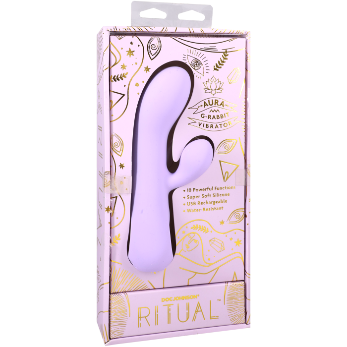doc-johnson-ritual-aura-vibromasseur-rabbit-silicone-lilas-10-vitesses image 6