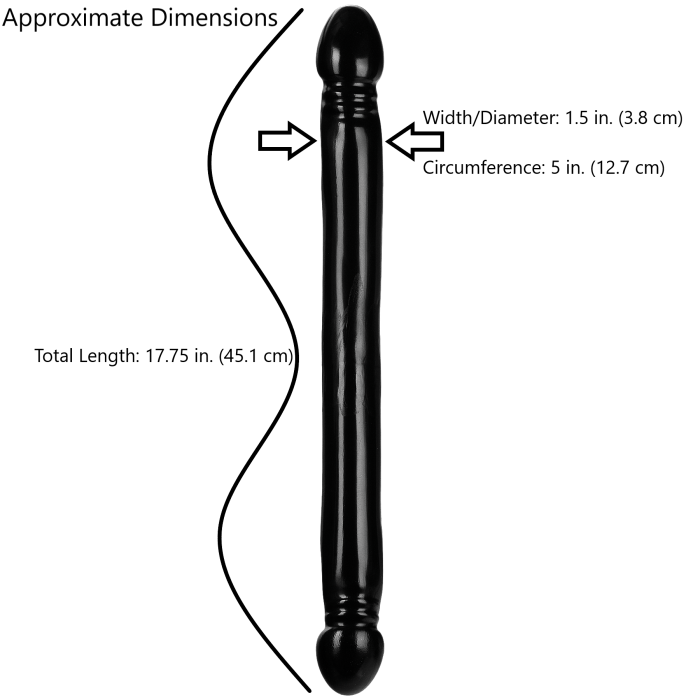 doc-johnson-classic-gode-double-18-pouces-noir-lisse image 2
