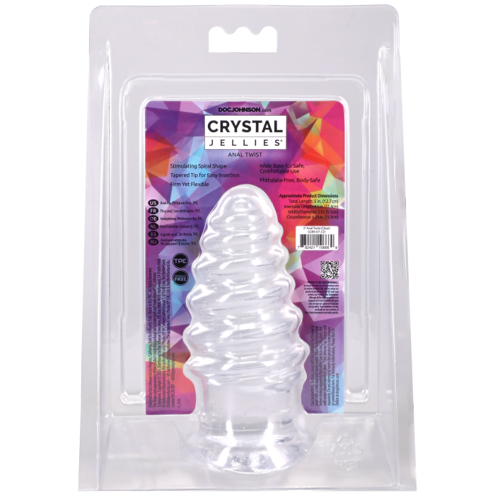 doc-johnson-crystal-jellies-anal-twist-plug-anal-transparent-5 image 4