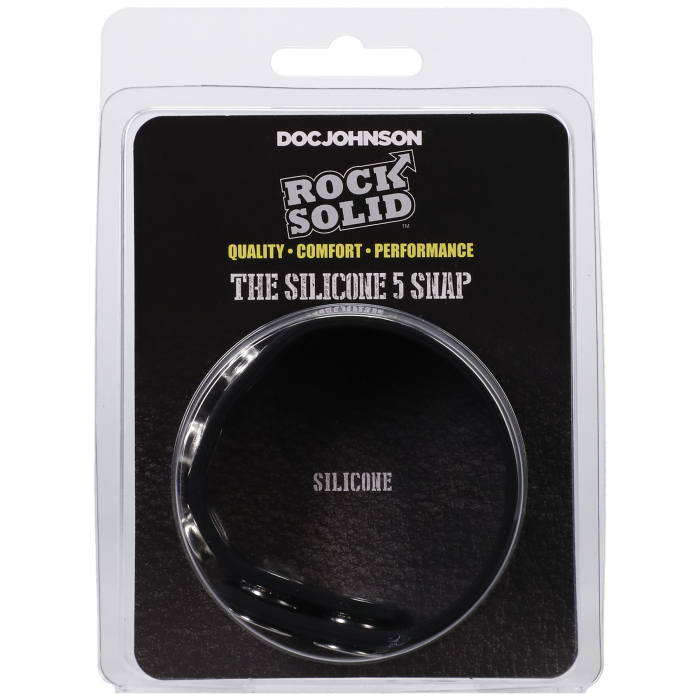 doc-johnson-rock-solid-silicone-5-snap-cock-ring-noir-silicone image 7