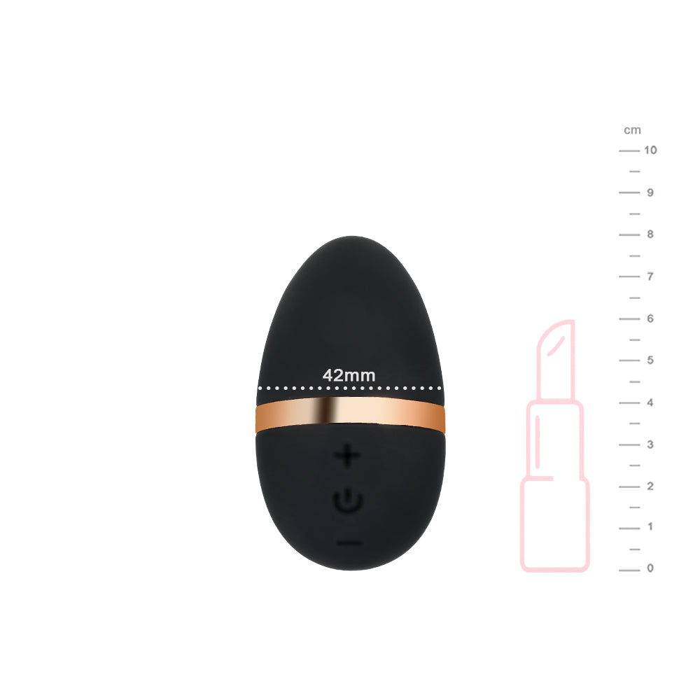 be-happy-lotus-galet-vibrant-clitoridien-noir-et-or-silicone-doux image 4