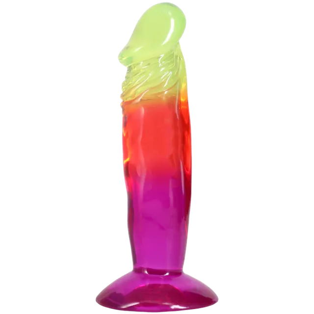 doc-johnson-crystal-jellies-dong-gode-16-5-cm-rainbow-souple image 1