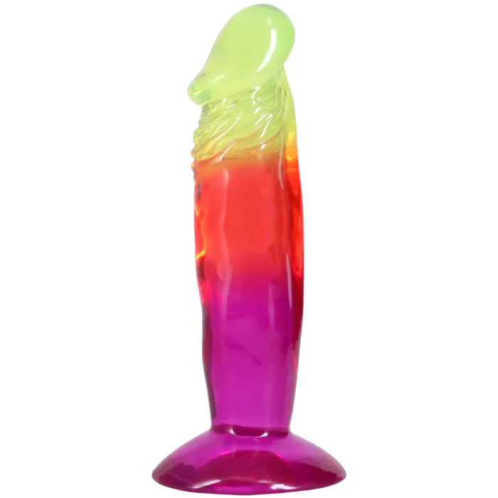 doc-johnson-crystal-jellies-dong-gode-16-5-cm-rainbow-souple image 1