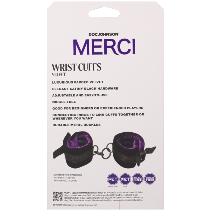doc-johnson-merci-menottes-poignets-velours-violet-noir image 4