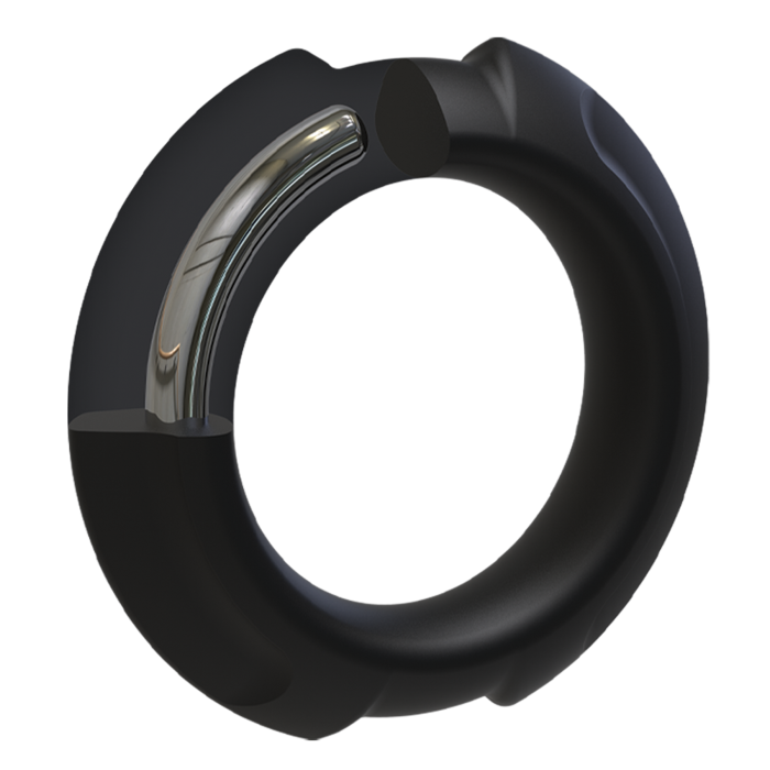 doc-johnson-optimale-flexisteel-cock-ring-43mm-silicone-noir image 2