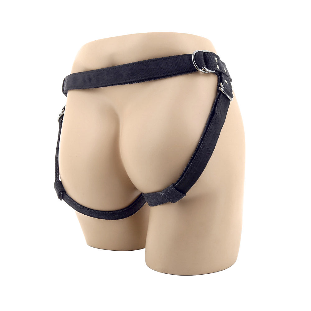 be-happy-harnais-jean-epais-deluxe-noir-gode-ceinture-s-m image 2