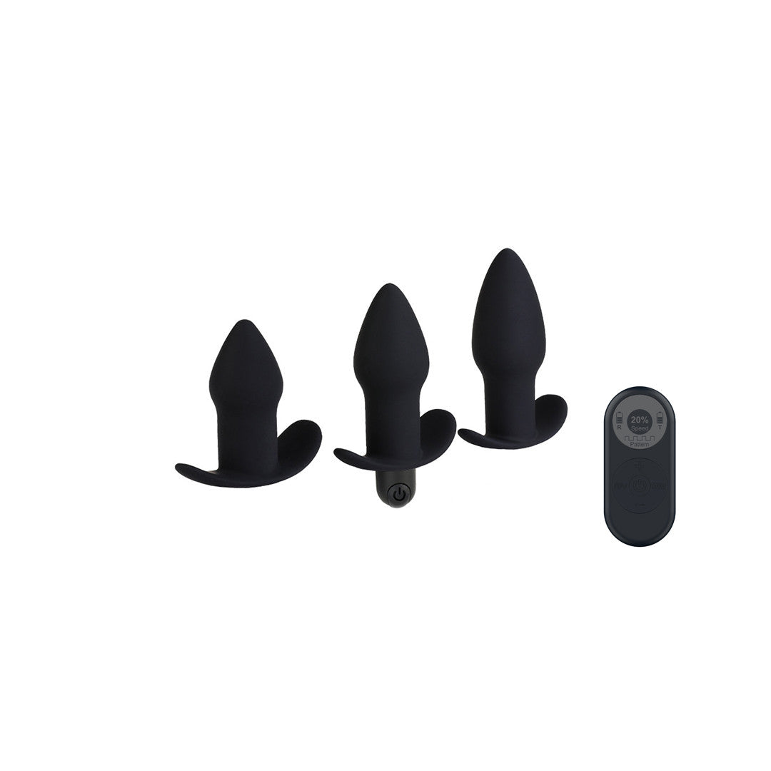 be-happy-sextoy-anal-trio-plug-bourgeon-vibrant-noir image 1