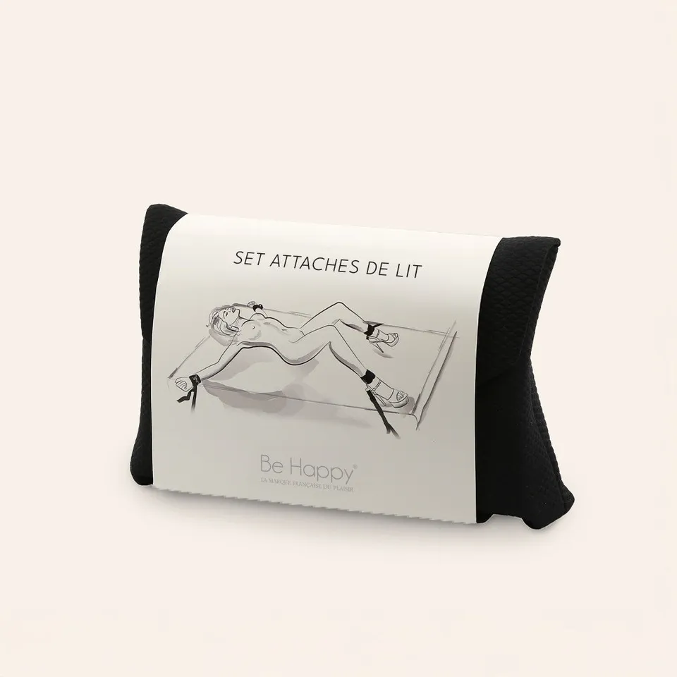 be-happy-set-attaches-de-lit-menottes-noir image 1