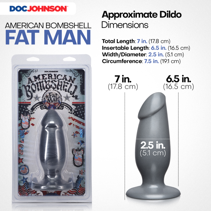 doc-johnson-american-bombshell-fat-man-plug-anal-gun-metal image 2