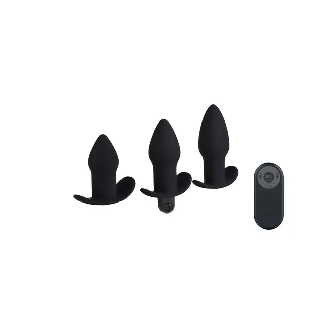be-happy-sextoy-anal-trio-plug-bourgeon-vibrant-noir image 1