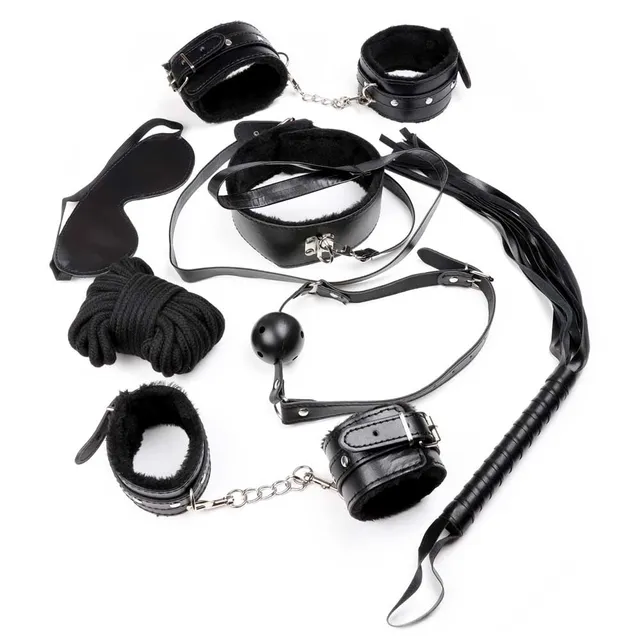 be-happy-domination-soft-kit-punition-8-accessoires-noir image 1
