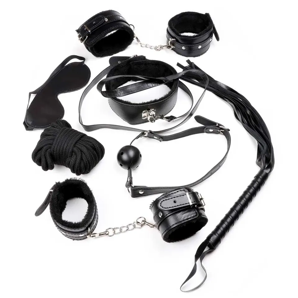 be-happy-domination-soft-kit-punition-8-accessoires-noir image 1