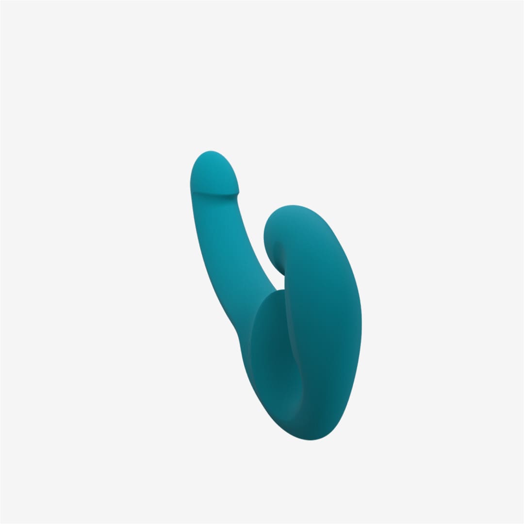 fun-factory-share-lite-double-gode-bleu-sans-vibration-harnais image 5