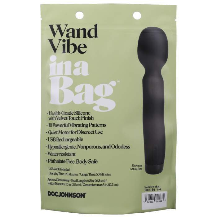 doc-johnson-in-a-bag-wand-vibe-mini-wand-noir-silicone image 4
