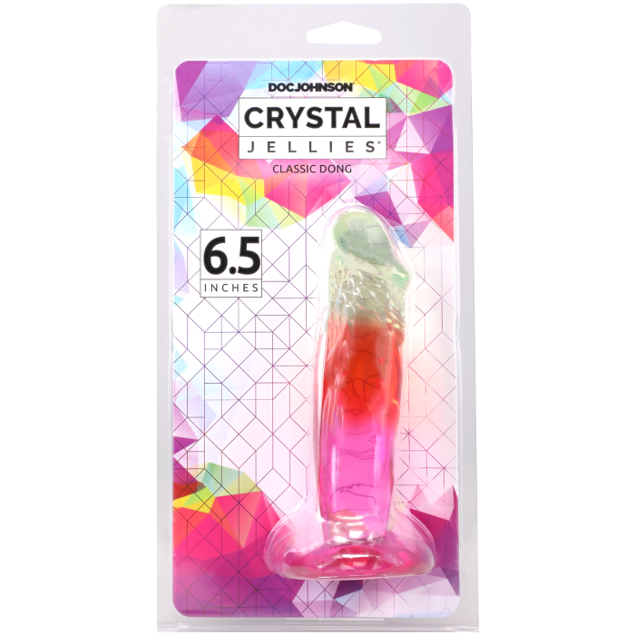 doc-johnson-crystal-jellies-dong-gode-16-5-cm-rainbow-souple image 5