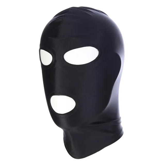 be-happy-domination-soft-cagoule-ouverte-spandex-noire-yeux-bouche image 1